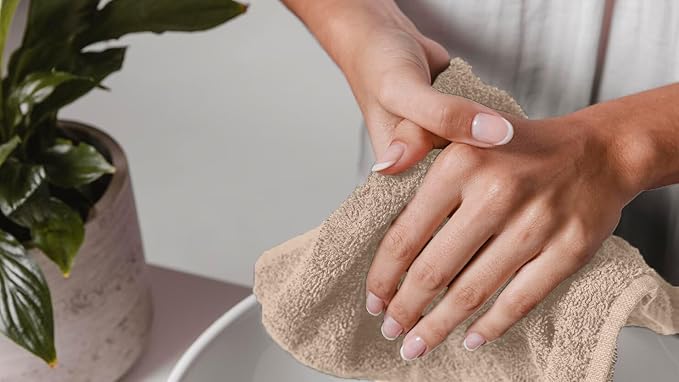 Avalon Towels Cotton Washcloths – (Pack of 60) Size 12x12 Inches, 100% Ring Spun Cotton, Soft & Absorbent Face Towels, Gym Towels, Hotel and Spa Quality, Reusable Fingertip Towels (Natural)