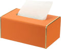 uxcell Tissue Box Cover, Rectangle Modern Tissue Box Holder with Magnetic Closure for Living Room Bedroom Office Hotel Desk (8.3"x5.1"x3.5", Orange)