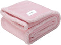 HOPRAI Dog Blanket, Waterproof Reversible Sherpa Fleece Throw Blanket, Furniture Cover for Bed, Couch, Sofa Protection from Liquid Pee and Pet Fur of Puppy, Cat (Pink XS20*27inches)
