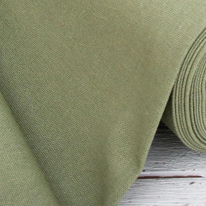 10 Yard Cut of Threadart Linen Fabric - Premium Cotton Linen Fabric for Embroidery, Cross Stitch, Apparel, Canvas, Home Décor- 55" Width - Moss Green