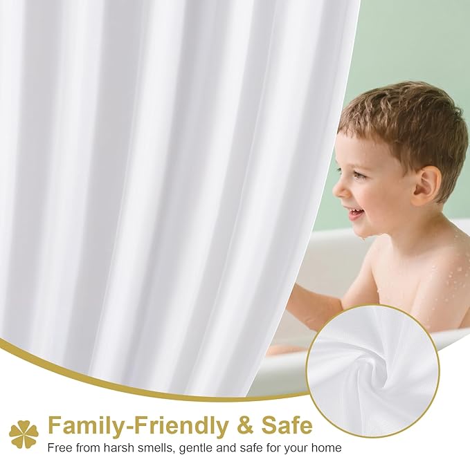 ROLIZOE 3-in-1 Waffle Texture Shower Curtain Set with TPU-Coated Waterproof Liner and 12 Upgraded Double-Sided Hooks, Well-Matched Sizes for a Seamless Fit – Khaki, 72" x 78"