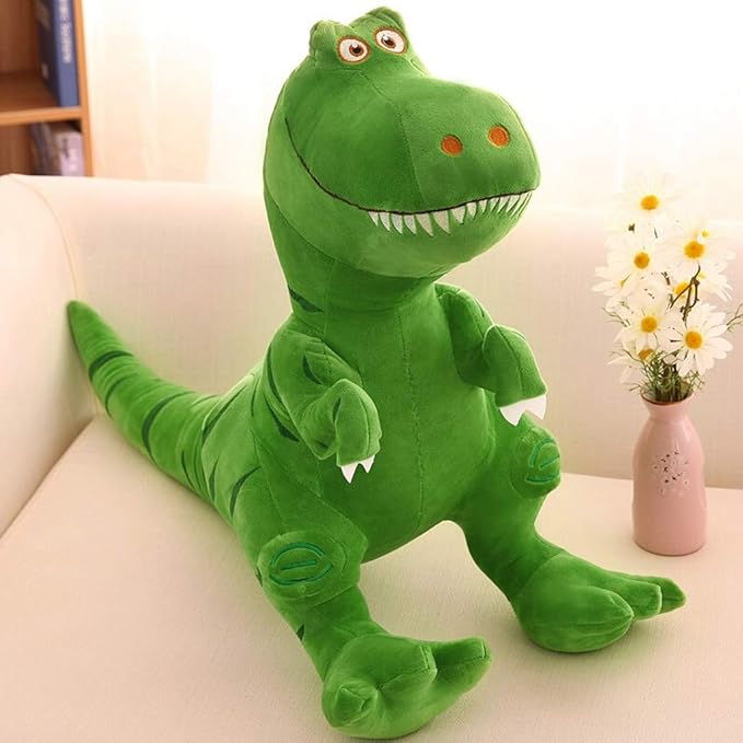 VSFNDB Stuffed Dinosaur Animal Plush Toy 11 Inches Green T-Rex Tyrannosaurus Animal Stuffed Plushies Super Soft Cute Cuddly Pillow Cushion Rex Stuff Dolls Gifts for Children Kids Boys Girls, 11Inches