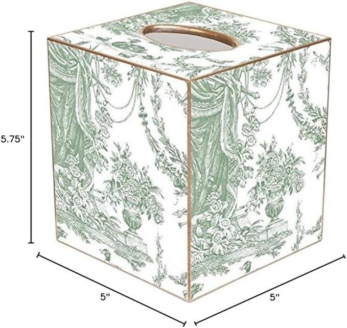 Marye-Kelley TB434 - Sage Toile Tissue Box Cover