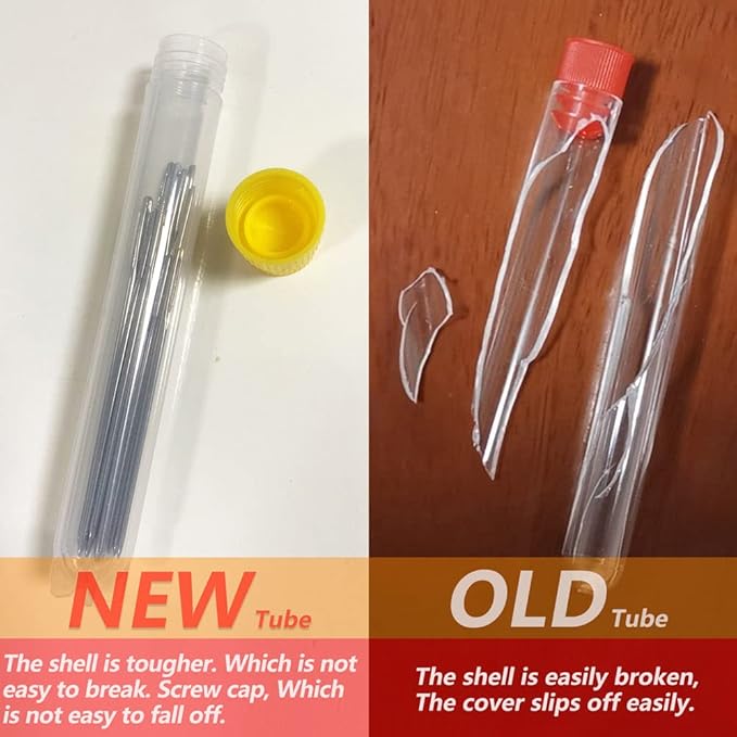Premium Large Eye, Large Gauge Needles for Hand Sewing - Assorted Sizes, Including Embroidery - 25/50 PCs with 2 Threaders