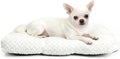 Necesitar 18 inch Dog Crate Bed Dog Mats for Sleeping,Up to 10 lbs Fluffy White Puppy Pad XXS