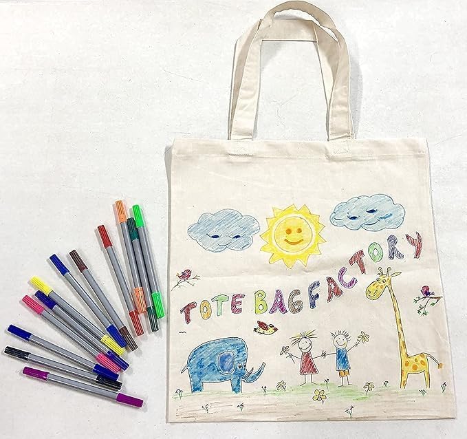 TBF 24 Pack Eco-Friendly Canvas Tote Bags Wholesale – Reusable Bulk Cotton Tote Bag with Handles, Convention Bags