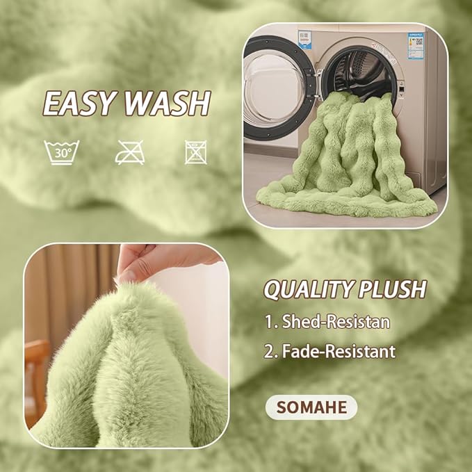 Dog Blanket Ultra Soft Fuzzy Faux Fur Cat Blankets for Indoor Cats Ultra Soft Plush Faux Fur Machine Washable Reversible Pet Throw Protector for Couch Furniture Large 39"X 30" Fruit Green