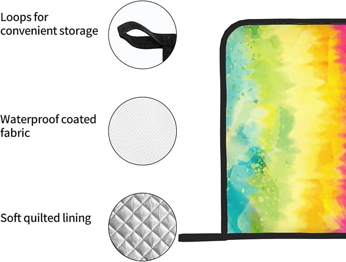 Colorful Oil Paint Pattern Kitchen Everyday Basic Pot Holder Beautiful Aesthetic Heat Resistant Potholder for Cooking Baking Barbecue Set of 2