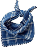 Pemilosci Double Layers Two Tones Dog Cotton Square Bandana Bibs Scarf Kerchief for Small Medium Dogs Boy or Girl - DCB15 B&W