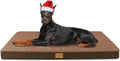 Patas Lague Orthopedic Jumbo Dog Bed for Large Sized Dog 56''X40'', Soft Waterproof Egg Crate Foam Large Pet Crate Beds Mat with Removable Washable Cover and Non-Slip Bottom, Brown