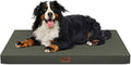 Tail Stories Outdoor All Weather Waterproof Dog Bed, Orthopedic Dog Bed for Extra Large Dogs, Egg Crate Foam Crate Pad with Washable Removable Oxford Cooling Cover, 47x29 Inch, Brown