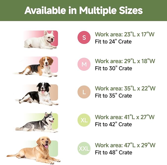 WAYIMPRESS Dog Crate Pad, Double-Sided Waterproof Crate Mat Bed, Outdoor Kennel Mat Pet Sleeping for Medium Large Dogs, Clooling, Waterproof, Wipeable, Anti-Slip, Kennel Pads 35 x 22 Inch, Dark Gray