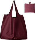 Ksheria Large 50lbs Heavy Duty Reusable Foldable Grocery and Shopping Tote Bags - Washable Polyester Bags in Pocket