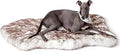 Welfibr 100% Waterproof Large Dog Bed Luxury Faux Fur Dog Mat Orthopedic Fluffy Dog Beds for Large Dogs Comfy Dog Beds Large Sized Dog Washable Dog Rug Bed with Removable Cover Non-Slip Dog Pad 50"