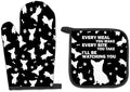 Chihuahua Gifts Dog Oven Mitts and Pot Holders Sets, Chihuahua Decor Dog Kitchen Accessories Sets, Every Meal You Make ChihuahuaDog Heat Resistant Oven Glove Potholders for Kitchen Baking
