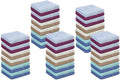 TOALLA 100% Cotton Washcloths 60 Pack|450 GSM|Soft Face & Body Washcloths|Highly Absorbent|Fingertip Towel|12x12 Inches|Multi