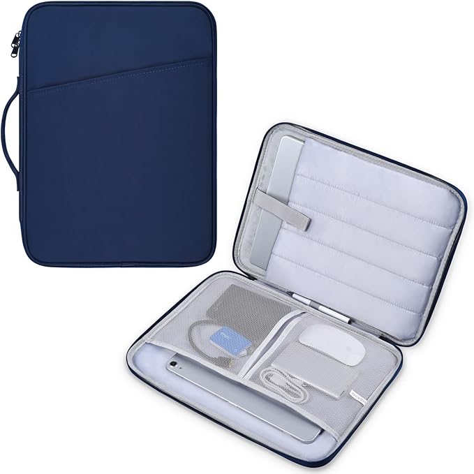 13 inch Laptop Case Sleeve Compatible with 2025-2022 MacBook Air 13-Inch M4 A3240 / M3 A3113 / M2 A2681, Apple New MacBook Air 13.6 Shockproof Protective Bag - Blue
