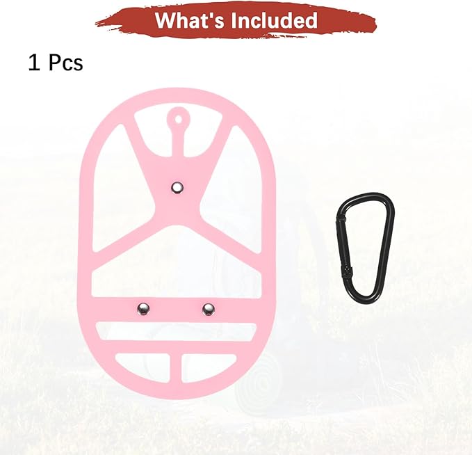 TIXIPEM Shoe Holster for Backpack [1SET] - Elastic Silicone Footwear Holder with Clip Use for Travel & Outdoors & Sports - [Pink-XL] Hang Extra Shoes Cleats Boots