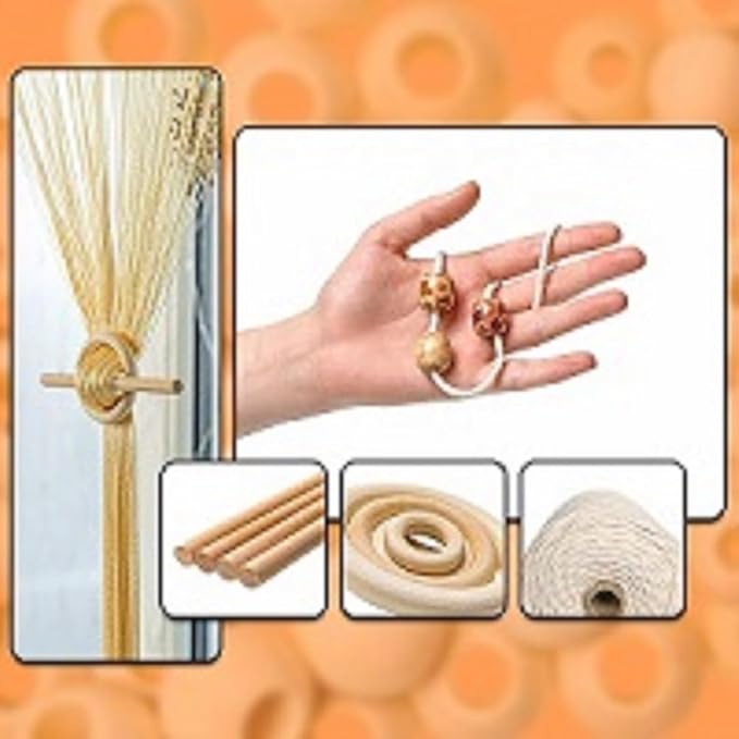 Macrame Kit - 227pc Wall Hanging and Plant Hanger Supplies, 225y Cord 3mm, Beads, Wood Dowels, Rings, E-Book - DIY Craft Starter Set for Adults and Beginners