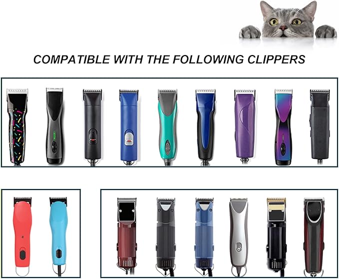 DODAER 7FC+5FC+4FC Black Detachable Pet Dog Grooming Clipper Stainless Steel Blades Set,Compatible with Andis,Oster A5,Wahl KM10 Series Clippers,3 Pack