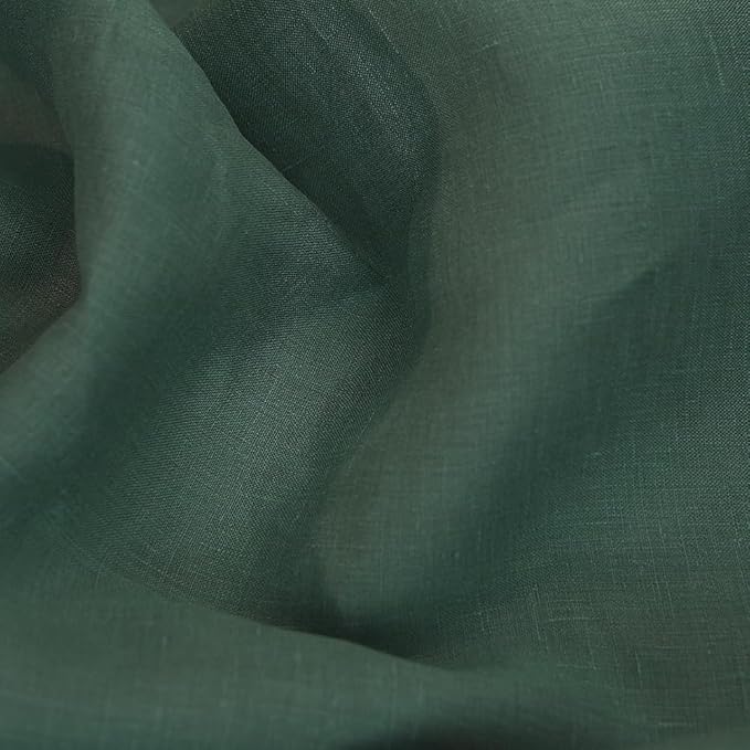 Japan Nature 100% Linen Fabric for Clothing, Home Decor, Pillow, Sofa, 55" Width, Craft by The Yard (Army Green, 10 Yard)