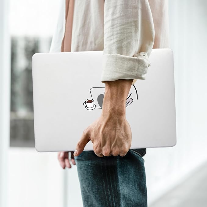 BYCeKe Compatible with MacBook Air 13.6 inch Case 2022-2025 M4 A3240 M3 A3113 M2 A2681,for Mac Air13 M4 Slim Sturdy Pattern Plastic Hard Shell&Keyboard Cover for MacBook Air 13.6 Print Cases,Cute Cat