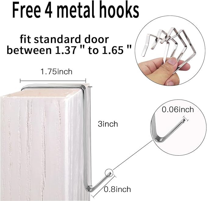 TidyMaster 1 Pack 35 Breathable Mesh Pockets Large Hanging Shoe Organizer Over The Door Shoe Rack for Closet Door Storage Shoe Holder Hanger, 4Hooks, White (67.7'' x 26.4'')