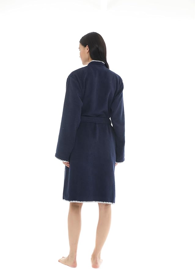 Seritaine Robes for Women, 100% Turkish Cotton Womens Robe, Luxury, Terry Cloth Long Spa Bathrobe