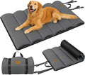 Gimars Upgraded XL Outdoor Dog Bed with Waterproof Film, Easy to Roll Up with Buckle, Large Travel Pet Bed for Large & Extra Large Dog, Portable, Foldable, Washable for Camping,Traveling,Grey