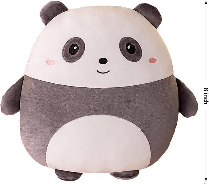 Lannery Panda Plush Pillow, Stuffed Animal Toy Kawaii Plushies Hugging Pillow for Room Decor, Birthday Valentine Day Gifts, 8 Inch