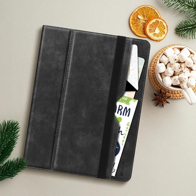 H HOLIMET Case for iPad Air 11 inch 2025 M3, iPad Air 4th/5th/6th Generation 10.9 Inch with Pencil Holder Pocket Typing Angle Auto Sleep/Wake Muti-Stand Vegan Leather