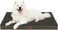 Tail Stories Large Comfy Washable Dog Bed, Orthopedic Egg Crate Foam Dog Crate Mat for Large Dogs with Removable Cover, 41x27 Inch, Coffee