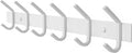SAYONEYES White Coat Rack Wall Mount – 17 Inch Stainless Steel Hook Rail with 6 Heavy Duty Double Coat Hooks – Wall Mounted Coat Hanger for Entryway, Bathroom, Bedroom, Towel, Hat Organizer