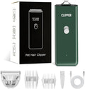 Tileon Feet Hair Trimmer, Dog Clippers,Quiet Washable USB Rechargeable Cordless Dog Grooming Kit,Electric Pets Hair Trimmers Shaver Shears for Dogs and Cats Green