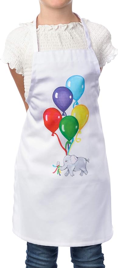 6 Pack - Kids Apron with Balloon Design, Medium Bib