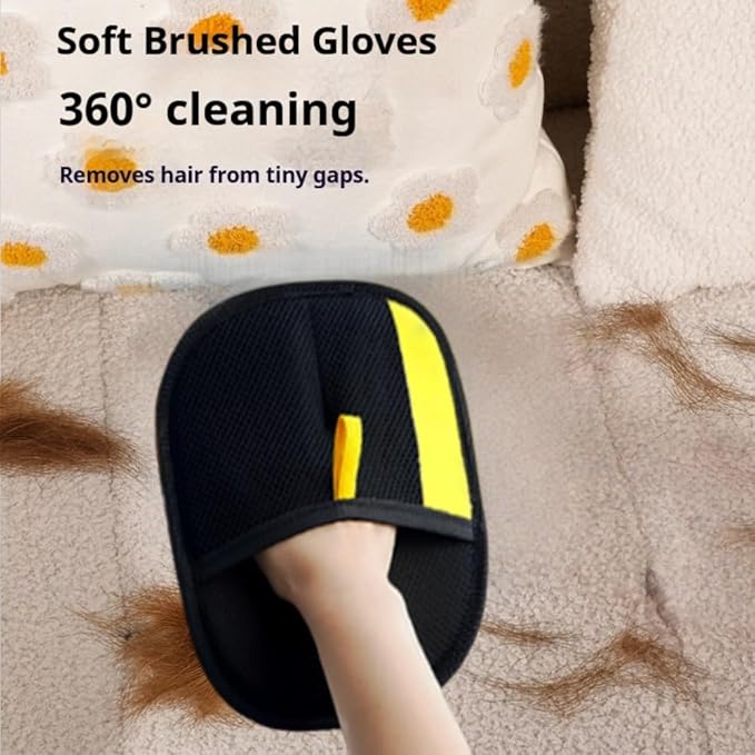 Sibkuy 2026 Thickened Electrostatic Pet Hair Removal Gloves for Dogs & Cats，Reusable & Washable Cat Hair Removal Glove, Pet Hair Remover Tool for Furniture Clothing, Couch, Carpet, Car Seat, Bed