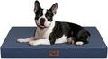 Tail Stories Outdoor Waterproof Dog Bed, Orthopedic Dog Bed for Medium Dogs 30x20 Inch, Egg Crate Foam Pet Bed with Washable Removable Oxford Cooling Cover, Navy