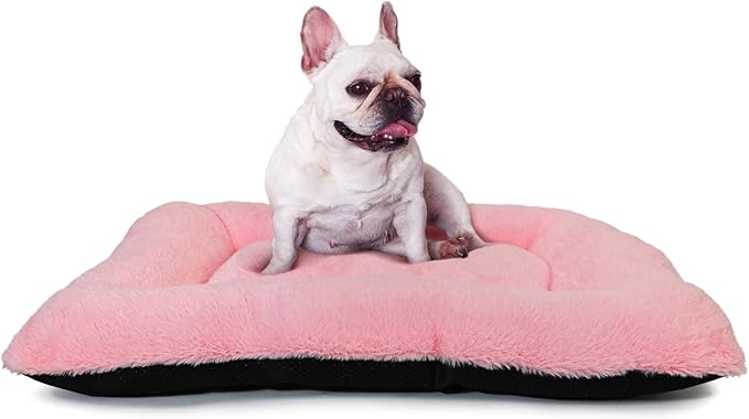 zihapgpzp 30 Inch Dog Crate Bed Pink for Medium Dogs Up to 30 lbs,Soft Cute Crate Pads for Dog Cages Washable & Anti-Slip Pet Kennel Pad for Dogs Cozy Sleeping Mat,30" x 19"