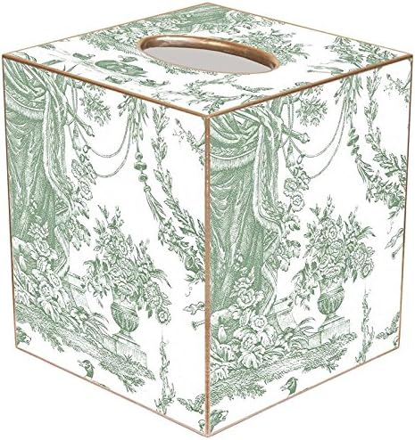 Marye-Kelley TB434 - Sage Toile Tissue Box Cover