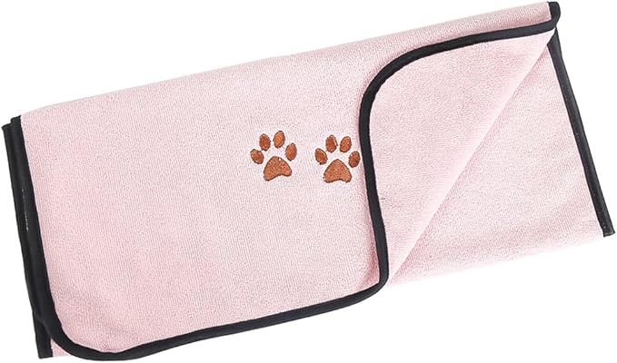 Wipela Pet Dog Cat Microfiber Drying Towel Ultra Absorbent Great for Bathing and Grooming (1-Pack)