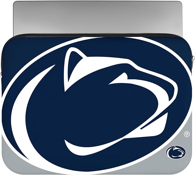 FOCO NCAA Official 15" Inch Colorblock Primary Logo Zipper Laptop Computer Sleeve Case Bag (Penn State Nittany Lions)