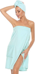 Orrpally Women Shower Wrap Robe Bath Wrap Towel Spa Body Wrap Adjustable Closure Bathrobe