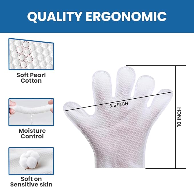 FPN Pet Cleaning Gloves for Dogs & Cats – 10 Count, Unscented No-Rinse Grooming Wipes in Extra-Thick Double-Sided Cleaning Mitts with Coconut Oil, Witch Hazel & Grapefruit – Paw, Fur & Face Cleaning
