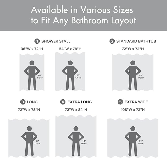 Madison Park Spa Waffle Shower Curtain Pieced Fabric with 3M Scotchgard Moisture Management Modern Home Bathroom Decorations, Tall 72"x84", Grey