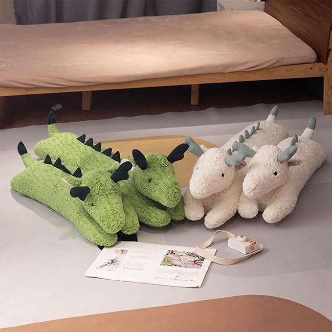 FEEZUSH Dragon Plush Pillow - 35 Inch Dragon Stuffed Animal - Birthday, Christmas, Valentine's Day Gift for Kids Boys Girls (Green)
