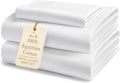 LANE LINEN 100% Egyptian Cotton Twin Sheets Set - 1000 Thread Count, Soft & Comfy Luxury Hotel Style Thick Cotton Twin Sheet Set, Fully Elasticized Reinforsed Seams No Pill Natural Cooling - White