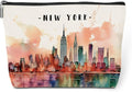 New York Lovers Gift Makeup Bag Cosmetic Bag, New York Travel Gifts Girls Trip Gifts Favors, New York Souvenir Merch Friendship Gifts for Women NY Lovers Traveller Bestie Coworkers Birthday Christmas