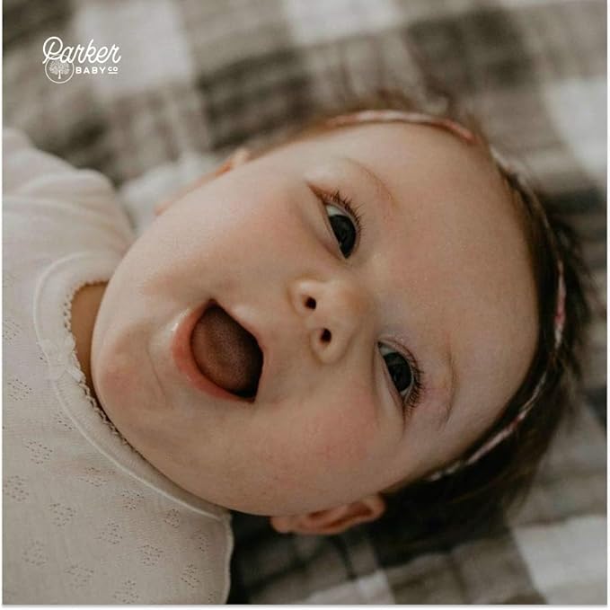 Parker Baby Muslin Blanket | 100% Soft Cotton Toddler Quilt & Baby Muslin Swaddle | Gender Neutral Design 47" x 47" Blanket