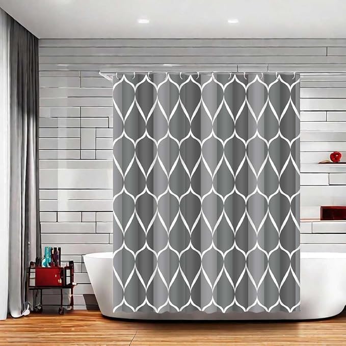MCCKTIU Gray Shower Curtain RV Shower Curtain Grey Modern Bathroom Shower Curtains Waterproof Fabric Machine Washable Shower Curtains 47 x 64 Inches