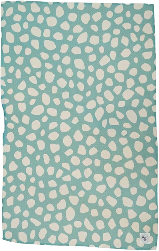Desert Aqua 2 Pack Double Sided || Not Your Ordinary Kitchen Towels || Dish Towels || Quick Dry|| Waffle Weave Microfiber || Highly Absorbent || Hanging Hook (Turquoise)